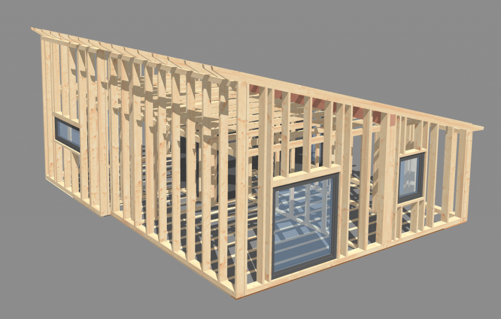 Aufstockung mit Pultdach